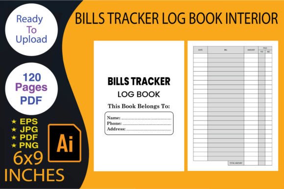 Professional Bills Tracker Interior for KDP