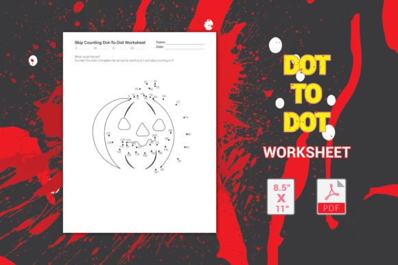 Skip Counting Dot to Dot Halloween