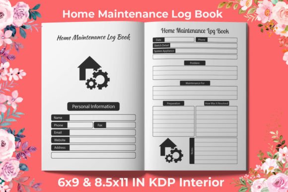 Streamlining Home Ownership with the Home Maintenance Log Book KDP Interior