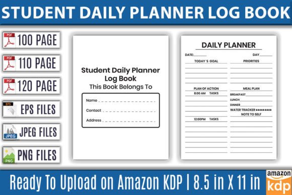 The Anatomy of a Student Daily Planner Log Book Interior for KDP