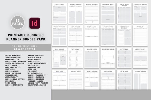 Your Blueprint for Success: Unveiling the Printable Business Planner Bundle Pack
